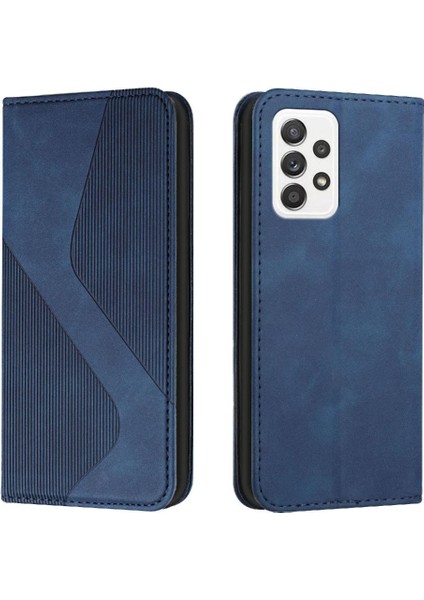 Samsung Galaxy Için Kılıf A52S 5g Manyetik Pu Deri Kart Yuvaları Tutucu Çevirin (Yurt Dışından)