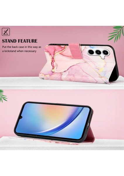 Samsung Galaxy A35 5g Pu Deri Mermer Desen Kickstand Cüzdan (Yurt Dışından) indirimleri