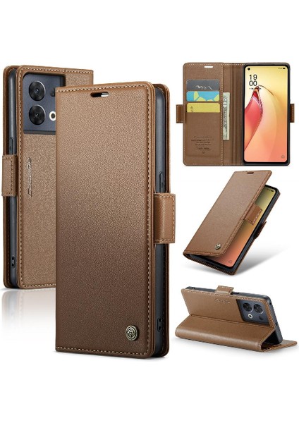 Oppo Caseme 8 Pro 5g Anti Dolandırıcılık Cüzdan Durumda Kart Yuvası Durumda (Yurt Dışından)