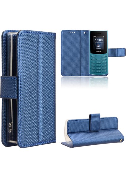 Nokia 105 4g 2023 Manyetik Cüzdan Kapak Kickstand Kart Tutucu (Yurt Dışından)