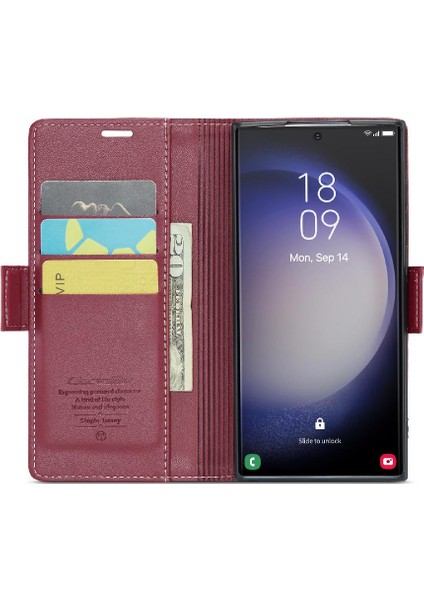 Samsung Galaxy S23 Ultra Anti Dolandırıcılık Kickstand Cüzdan Durumda (Yurt Dışından) fiyatları