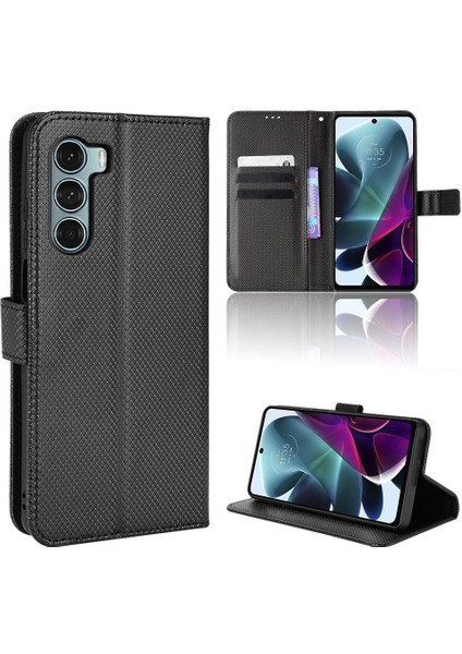 Motorola Kenar S30 Kart Tutucu Kickstand Kapak Manyetik Cüzdan Için Kılıf (Yurt Dışından)