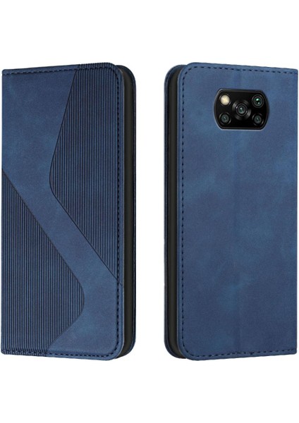 Xiaomi Poco X3 Nfc Için Kılıf Folio Kapak Pu Deri Manyetik Kart Yuvaları (Yurt Dışından)