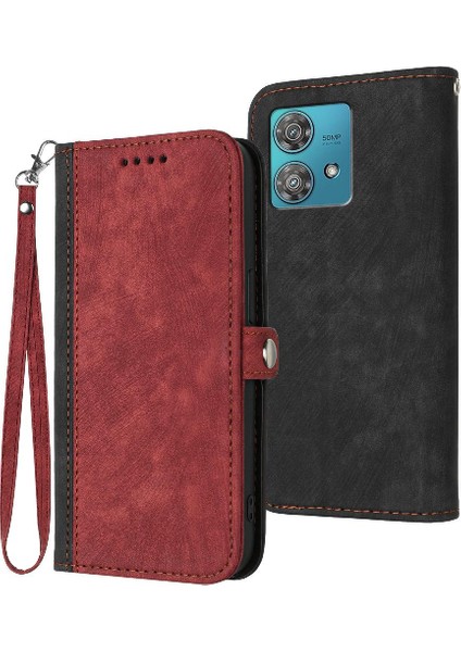 Motorola Kenar 40 Neo 5g Kickstand Koruyucu Cüzdan Kart Pu (Yurt Dışından)