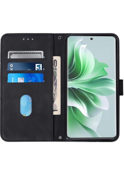 SZY Market Oppo Için Kılıf Oppo 11 5g Pu Deri Cüzdan Kapak Flip Folio Kitap Kredi (Yurt Dışından)