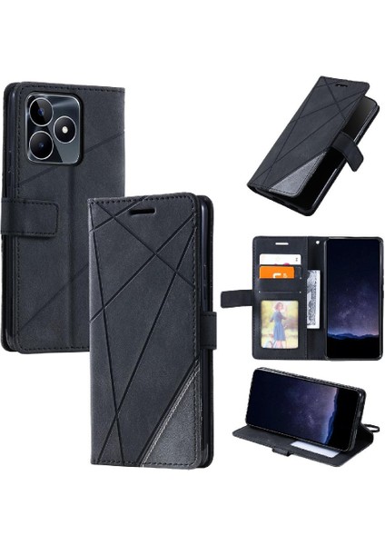 Realme C53 Darbeye Dayanıklı Manyetik Pu Deri Cüzdan Flip Folio Kart Için Kılıf (Yurt Dışından) indirimleri
