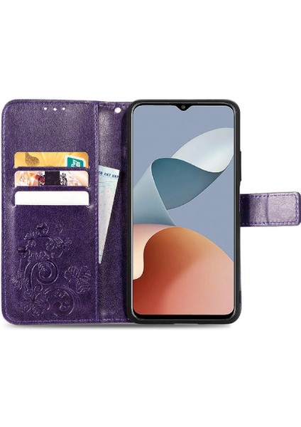 Zte A73 4g Zarif Iş Dört Yapraklı Yonca Kısa Kayış Kılıf (Yurt Dışından)