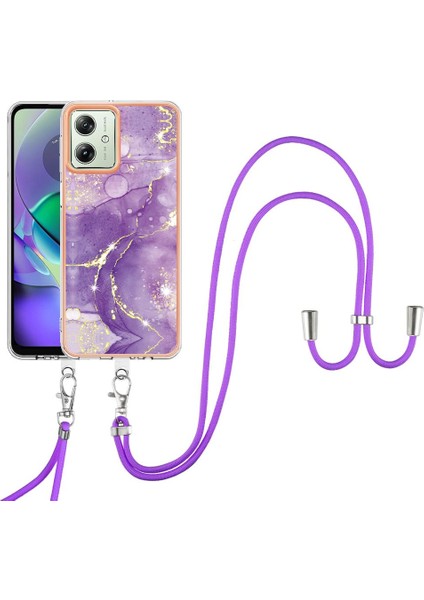 Motorola Moto G54 Tampon Anti-Scratch Yumuşak Crossbody Kordon Için Kılıf (Yurt Dışından)