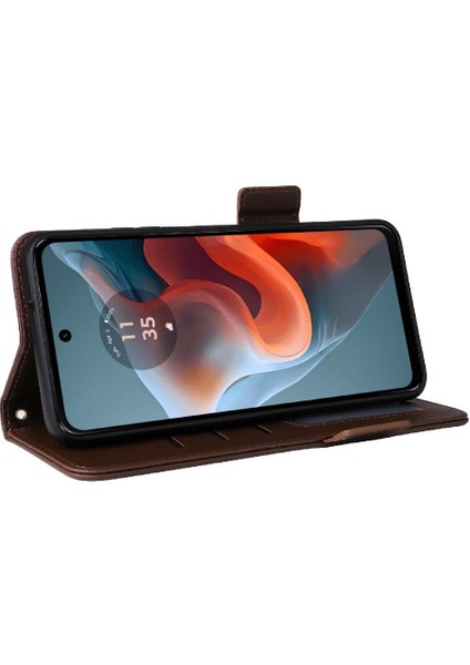 Motorola Moto G34 5g Manyetik Yan Toka Cüzdan Kart Yuvaları Pu (Yurt Dışından) fırsatları