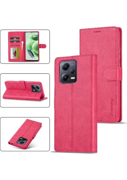 Xiaomi Redmi Not 12 Pro Artı Buzağı Doku Yatay Flip Case (Yurt Dışından)