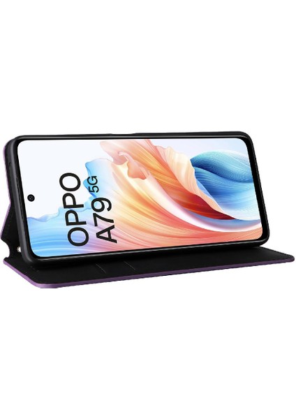 Oppo A79 5g Kart Yuvaları Için Kılıf Tutucu Pu Deri Cüzdan Manyetik 3D (Yurt Dışından)