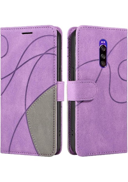 Sony Xperia 5 Için Kılıf Kickstand Koruyucu Kart Yuvası Standı ile Pu Flip (Yurt Dışından)