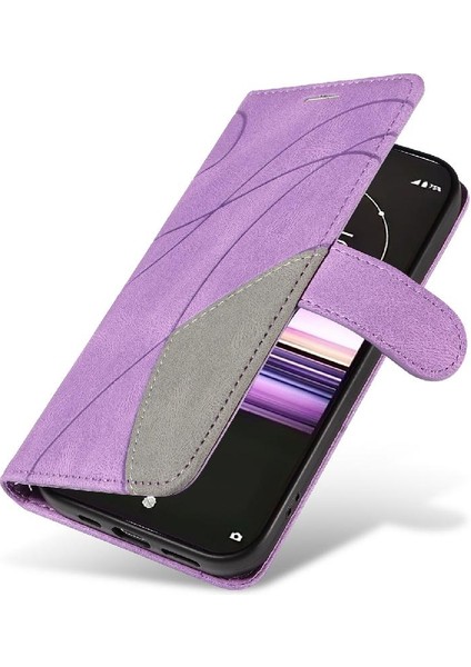 Sony Xperia 5 Için Kılıf Kickstand Koruyucu Kart Yuvası Standı ile Pu Flip (Yurt Dışından)