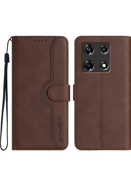 Infinix Not 30 Pro Case Premium Pu Dahili Mıknatıs Kapağı ile Uyumlu (Yurt Dışından)