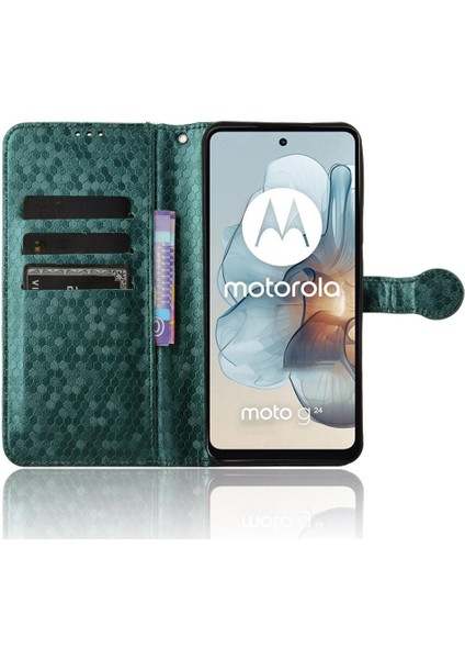 Motorola Moto G34 5g Deri Cüzdan Kapak Manyetik Toka Desen (Yurt Dışından) fiyatları