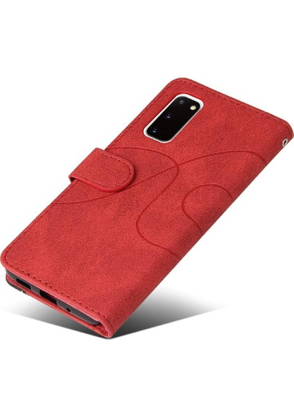 Samsung Galaxy S20 Için Kılıf Pu Deri Flip Folio Kılıf Kickstand Iki Renkli (Yurt Dışından) fiyatları