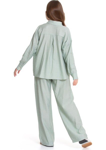Kız Çocuk Oversize Rahat Kesim Gömlek ve Pantolon Takım indirimleri