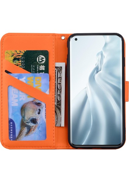 Xiaomi 11 Için Flip Case Darbeye Cüzdan Kılıf Kapak Kapak Basit (Yurt Dışından)