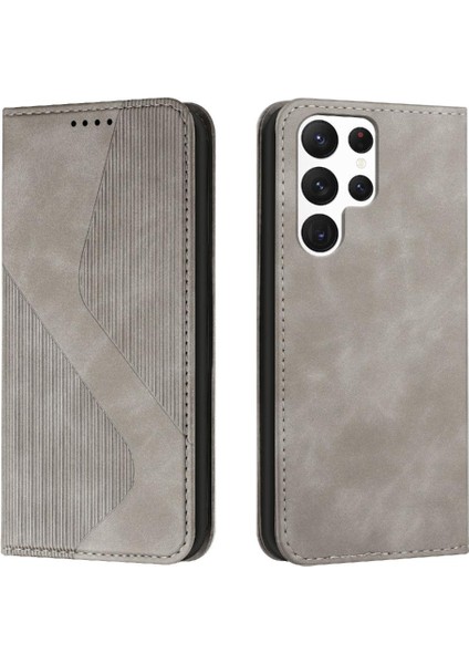 Samsung Galaxy S23 Ultra Cüzdan Kickstand Manyetik Pu Deri Kılıf (Yurt Dışından)