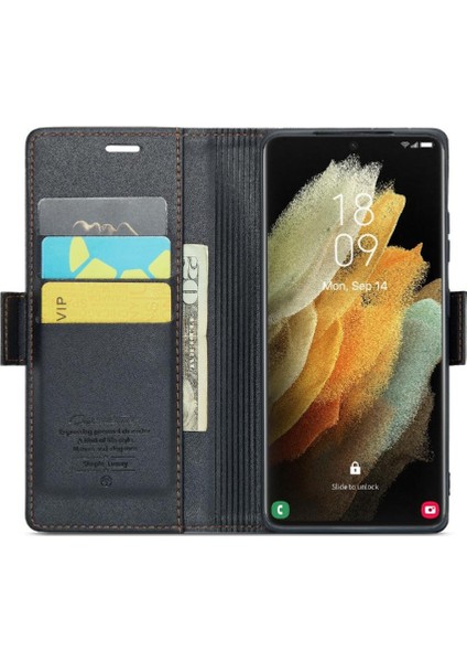 Samsung Galaxy S21 Ultra Kickstand Cüzdan Kılıf Darbeye Dayanıklı (Yurt Dışından) fırsatları