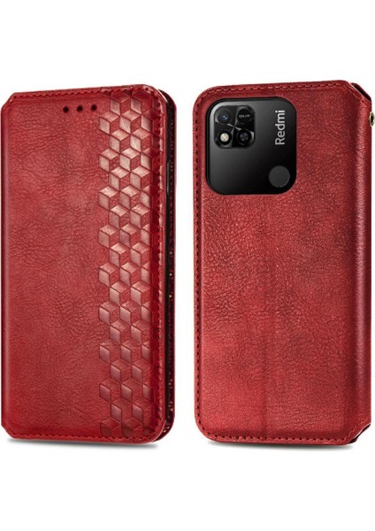 Xıaomı Redmi 10A Deri Kılıf Cüzdan Fonksiyonu Moda Tasarımı (Yurt Dışından)