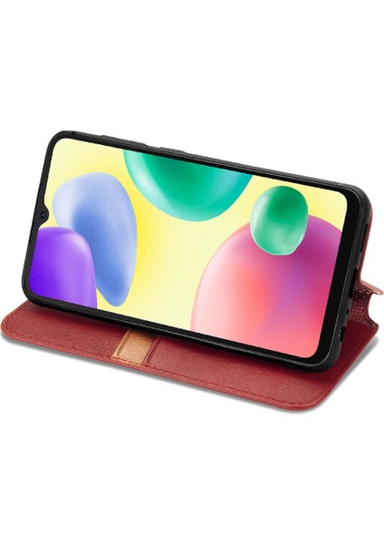 Xıaomı Redmi 10A Deri Kılıf Cüzdan Fonksiyonu Moda Tasarımı (Yurt Dışından)