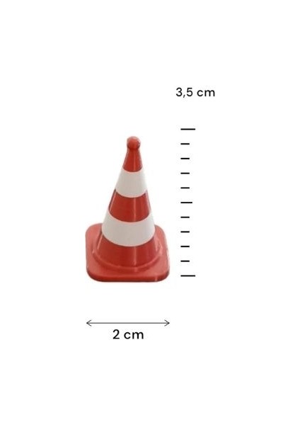 Oyuncak Ev- Maket Için 12 Adet Trafik Konisi