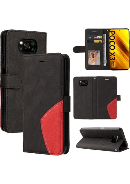 Xiaomi Poco X3/x3 Pro/x3 Nfc Kickstand Koruyucu Pu Deri Flip Case (Yurt Dışından)