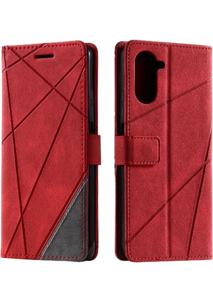 Realme 10 Pro 5g Pu Deri Manyetik Kart Tutucu Kickstand Cüzdan Için Kılıf (Yurt Dışından)