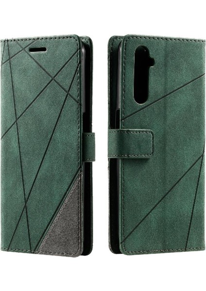 Realme 6 Kart Tutucu Için Kickstand Cüzdan Flip Folio Manyetik Pu (Yurt Dışından)