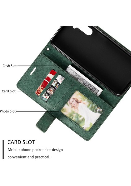 Realme 6 Kart Tutucu Için Kickstand Cüzdan Flip Folio Manyetik Pu (Yurt Dışından) indirimleri