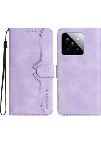 Xiaomi 14 Kılıf Cüzdan Dahili Mıknatıs Kapak Premium Pu ile Uyumlu (Yurt Dışından)