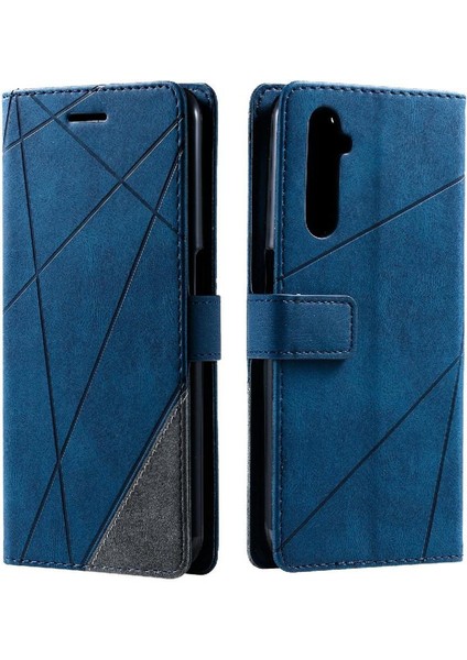 Realme 6 Kart Tutucu Için Kickstand Cüzdan Flip Folio Manyetik Pu (Yurt Dışından)