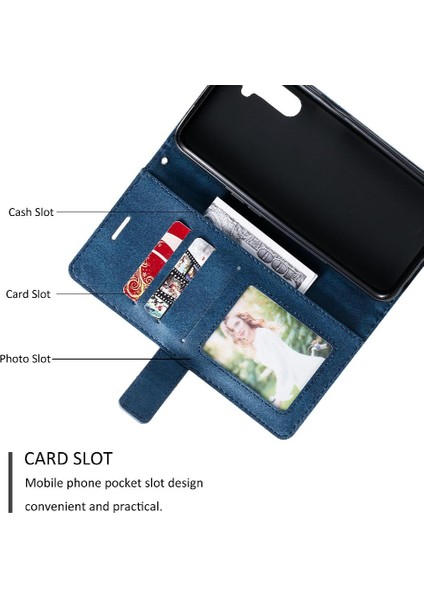 Realme 6 Kart Tutucu Için Kickstand Cüzdan Flip Folio Manyetik Pu (Yurt Dışından) indirimleri