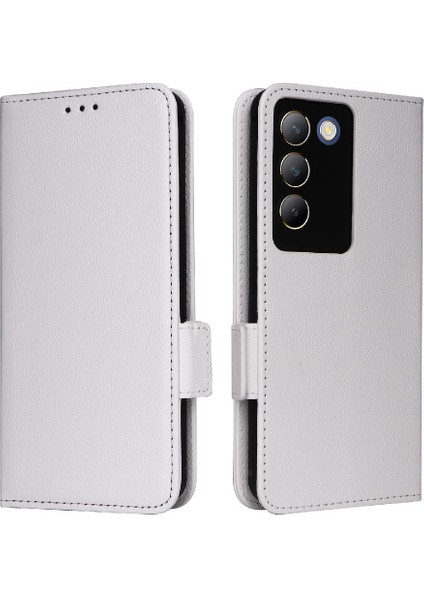 Vivo Y200E 5g Yan Toka Manyetik Cüzdan Kart Yuvaları Tutucu Pu (Yurt Dışından) modelleri