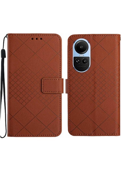 Oppo Için Flip Case Oppo 10 5g/10 Pro 5g Kart Yuvası Standı Cüzdan Pu Deri (Yurt Dışından)