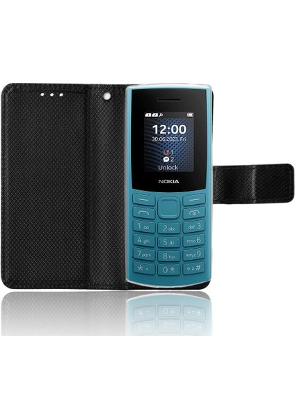 Nokia 105 2g 2023 Kickstand Kapak Manyetik Cüzdan Kart Tutucu (Yurt Dışından)