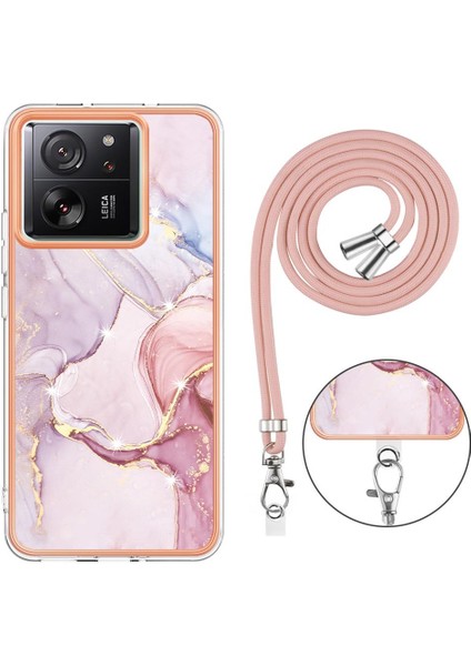 Xiaomi 13T/13T Pro Anti-Scratch Yumuşak Tampon Mermer Crossbody (Yurt Dışından) modelleri