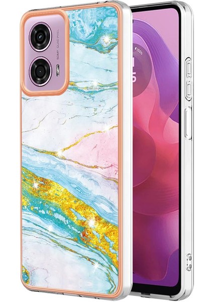 Motorola Moto G24 4G/G04 4g Ince Tpu Mermer Desen Koruma (Yurt Dışından)