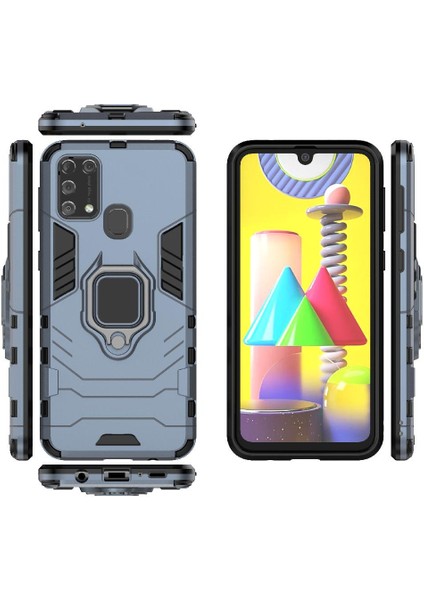 Samsung Galaxy M31 Kickstand Darbeye Kapak Için Kılıf 360 &deg; Dönen Halka (Yurt Dışından) fiyatları
