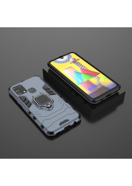 Samsung Galaxy M31 Kickstand Darbeye Kapak Için Kılıf 360 &deg; Dönen Halka (Yurt Dışından) fırsatları