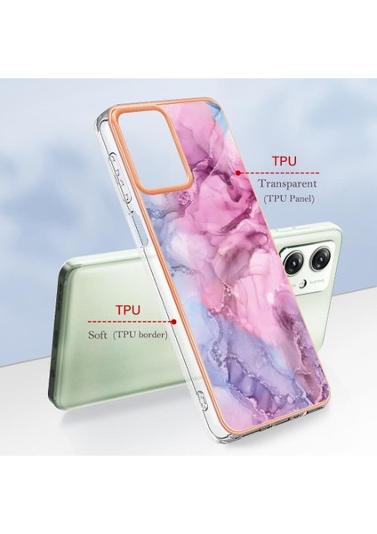 Motorola Moto G54 Darbeye Dayanıklı Mermer Silikon Tampon Tpu ile Uyumlu (Yurt Dışından) fiyatları