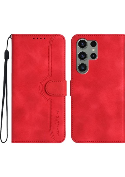 Samsung Galaxy S24 Ultra Kılıf Premium Pu Dahili Mıknatıs ile Uyumlu (Yurt Dışından)