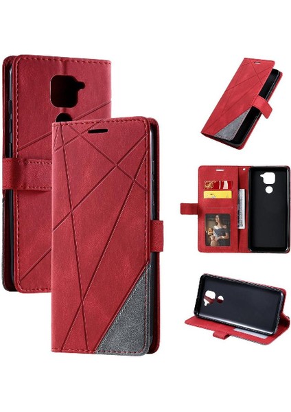 Xiaomi Redmi Not 9 Için Kılıf Pu Deri Kart Tutucu Kickstand Manyetik (Yurt Dışından)