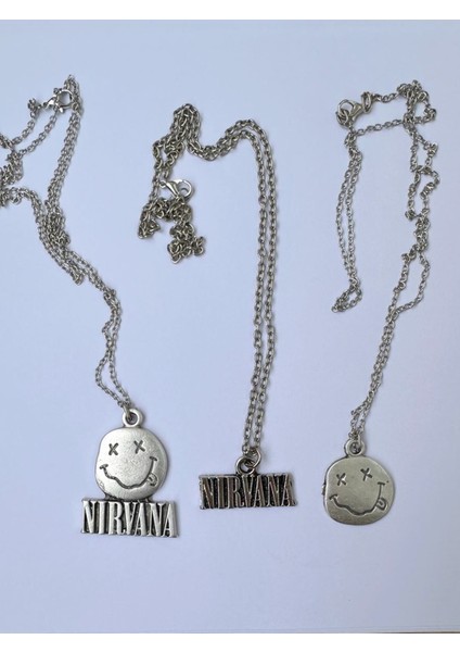 Nirvana Smile Bff 3lü Rock Metal Grup Zincir Kolye PYTKZN0K0LY158