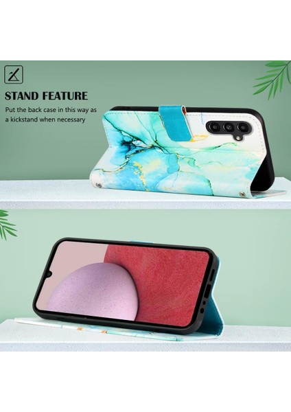 Samsung Galaxy A05S Cüzdan Pu Deri Mermer Desen Kickstand (Yurt Dışından) fırsatları
