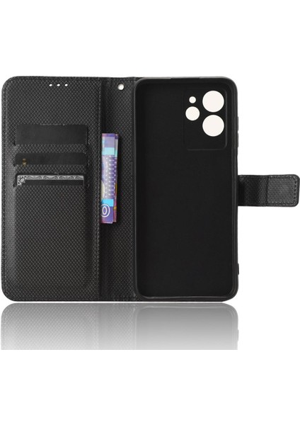 Oukitel C32 Kapak Kart Tutucu Kickstand Manyetik Cüzdan Için Kılıf (Yurt Dışından)