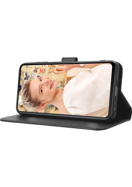Oukitel C32 Kapak Kart Tutucu Kickstand Manyetik Cüzdan Için Kılıf (Yurt Dışından)