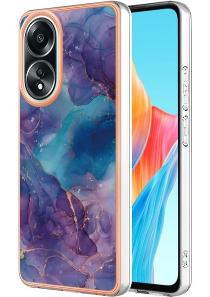 Oppo With 4g Tampon Tpu Silikon Darbeye Dayanıklı Mermer ile Uyumlu (Yurt Dışından)