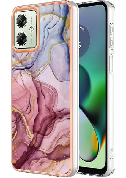 Motorola Moto G54 Darbeye Dayanıklı Mermer Silikon Tampon Tpu ile Uyumlu (Yurt Dışından)